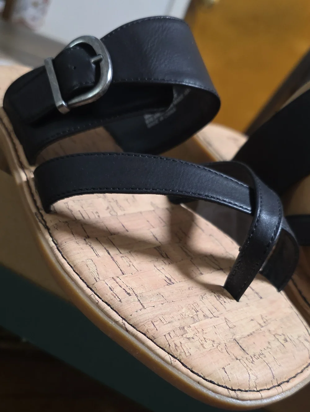 BOC Women's Black Strappy Slide Sandals
